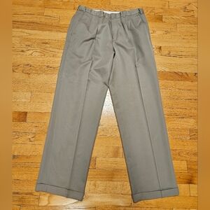 Slates By Dockers Men's Pleated And Cuffed Dress Pants Slacks Size 34 X 34